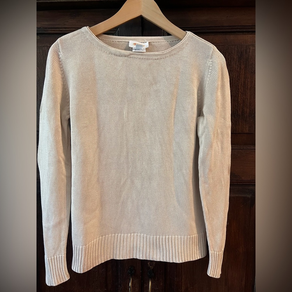 Talbot’s Women's Cream 100% Silk Sweater / size M - Picture 3 of 13